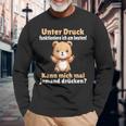 Unter Druck Funktioniere Ich Am Besten Saying German Langarmshirts Geschenke für alte Männer