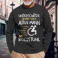 Unterschätze Niemals Alten Mann Im Wheelchair User S Langarmshirts Geschenke für alte Männer