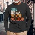 Uomo Diego The Man The Myth The Legend Nome Diego Maglietta a maniche lunghe Regalos para ancianos