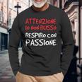 Uomo Divertente Non Russo Respiro Con Passione Maglietta a maniche lunghe Regalos para ancianos