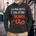 Uomo La Mia Dieta È Salutare Quindi Ciao Scritta Divertente Maglietta a maniche lunghe Regalos para ancianos