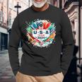 Usa 2024 Go United States Sport Usa Team 2024 Usa Long Sleeve T-Shirt Gifts for Old Men