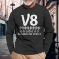 V8 Blubbern Und Grinsen Hubraum 8 Zylinder Car Lovers8 S Langarmshirts Geschenke für alte Männer