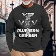 V8 Blubbern Und Grinsen Hubraum Langarmshirts Geschenke für alte Männer