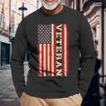 Veteran Veterans Day Usa United States America American Flag Long Sleeve T-Shirt Gifts for Old Men