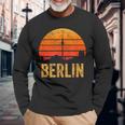 Vintage 80S Retro Berlin Silhouette Skyline Souvenir Langarmshirts Geschenke für alte Männer