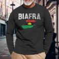 Vintage Biafra Flag Biafra Card Biafra Est 1967 Langarmshirts Geschenke für alte Männer