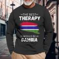 Vintage Gambia Die Beste Therapie Wäre Gambia Langarmshirts Geschenke für alte Männer