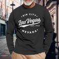 Vintage Lasegas Sin City Nevada Text Langarmshirts Geschenke für alte Männer