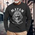 Vintage Moto Maya Skull Anarchy Maglietta a maniche lunghe Regalos para ancianos