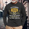 Vintage Settembre 1974 Uomo Donna Regalo Anni 50 Compleanno Maglietta a maniche lunghe Regalos para ancianos