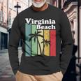 Virginia Beach Retroirginia Beach Camiseta de manga larga Regalos para ancianos