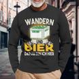 Wandern Und Bier Darum Bin Ich Hier Bierkasten Langarmshirts Geschenke für alte Männer