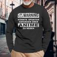 Warning Koulte Spontan Begin Over Anime Zu Talken Anime Langarmshirts Geschenke für alte Männer