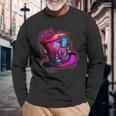 We're All Mad Here Pink Steampunk Alice In Wonderland Hat Langarmshirts Geschenke für alte Männer