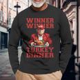 Winner Winner Turkey Dinner Humor Trump Thanksgiving Long Sleeve T-Shirt Gifts for Old Men