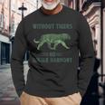 Without Tigers No Jungle Harmony Tigre Silhouette Tiger Maglietta a maniche lunghe Regalos para ancianos