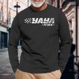 Yaya Pit Crew Race Car Birthday Family Racing Long Sleeve T-Shirt Gifts for Old Men