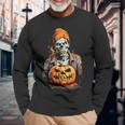 Zombie And Pumpkin Langarmshirts Geschenke für alte Männer