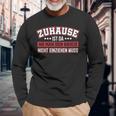 Zuhause Ist Da Wo Man Den Bauchnicht Einziehen Muss Slogan Langarmshirts Geschenke für alte Männer