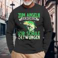 Zum Angeln Geboren Zum Angeln Geboren Zur Schule Gezw Langarmshirts Geschenke für alte Männer