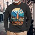 Zurigoiaggiiaggiacanze Souvenir Zurigo Svizzera Maglietta a maniche lunghe Regalos para ancianos