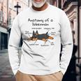 Anatomia Di Un Dobermann Pinscher Cane Maglietta a maniche lunghe Regalos para ancianos