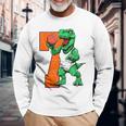 Bambino Dinosauro Basket 7 Anniecchio Ragazzo 7° Compleanno Dino Maglietta a maniche lunghe Regalos para ancianos