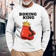 Boxing King De Boxeo Para Hombre Boxeo Deportivo Boxeo Camiseta de manga larga Regalos para ancianos