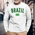 Brasile Camicia Per Uomo Donna Bambini Brasiliano Calcio Tifosi Maglietta a maniche lunghe Regalos para ancianos