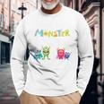 Children's 2Nd Birthday Ich Bin Schon 2 Jahre Junge Kleine Monster Langarmshirts Geschenke für alte Männer