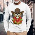 Cowboy Wisdom Skull Bandana Western Rodeo Maglietta a maniche lunghe Regalos para ancianos