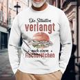 Die Situationerlangt Nach Einem Fischbrötchen Langarmshirts Geschenke für alte Männer