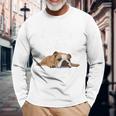 Divertente Bulldog Inglese Bulldog Papàita È Ruff Maglietta a maniche lunghe Regalos para ancianos