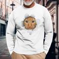 Divertente Gatto Che Esce Dalla Stampa Simpatica Maglietta a maniche lunghe Regalos para ancianos