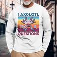 Divertida Pregunta Sobre Axolotl Retrointage Amantes De Axolotl Para Niños Camiseta de manga larga Regalos para ancianos