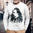 Friedrich Nietzsche Portraitsector Drawing Gray Langarmshirts Geschenke für alte Männer