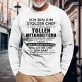 Ich Bin Ein Stolzer Chefonerdammt Tollen Mitarbeitern Gray Langarmshirts Geschenke für alte Männer