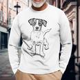 Jack Russell Terrier For Dog Dad Langarmshirts Geschenke für alte Männer