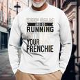 Jogger Con Bulldog Francese Maglietta a maniche lunghe Regalos para ancianos