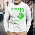 Level 10 Unlocked Compleanno 10 Anni Regalo 10 Anni Maschio Maglia A Manica Maglietta a maniche lunghe Regalos para ancianos