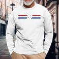 Lion Crest Holland Flag Nederland Netherlands Langarmshirts Geschenke für alte Männer