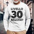 Livello 30 Superato Anni 30 Anniversario Di Matrimonio Maglietta a maniche lunghe Regalos para ancianos