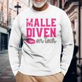 Malle Diven On Tour Slogan Langarmshirts Geschenke für alte Männer