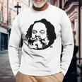 Mikhail Bakunin Silhouette Anarchico Socialista Maglietta a maniche lunghe Regalos para ancianos
