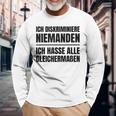 Misanthrop Menschenfeind Gray Langarmshirts Geschenke für alte Männer