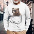 Orso Grizzly Con Occhiali Da Sole Orso In Borsa Maglietta a maniche lunghe Regalos para ancianos