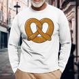 Pretzel Heart Oktoberfest Costume Minimalist Pretzel Blue S Langarmshirts Geschenke für alte Männer