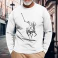 Recreacional Equitación Caballo Polo Equitación Caballo Caballo Camiseta de manga larga Regalos para ancianos