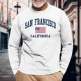 San Francisco Usa Flag Classic Langarmshirts Geschenke für alte Männer